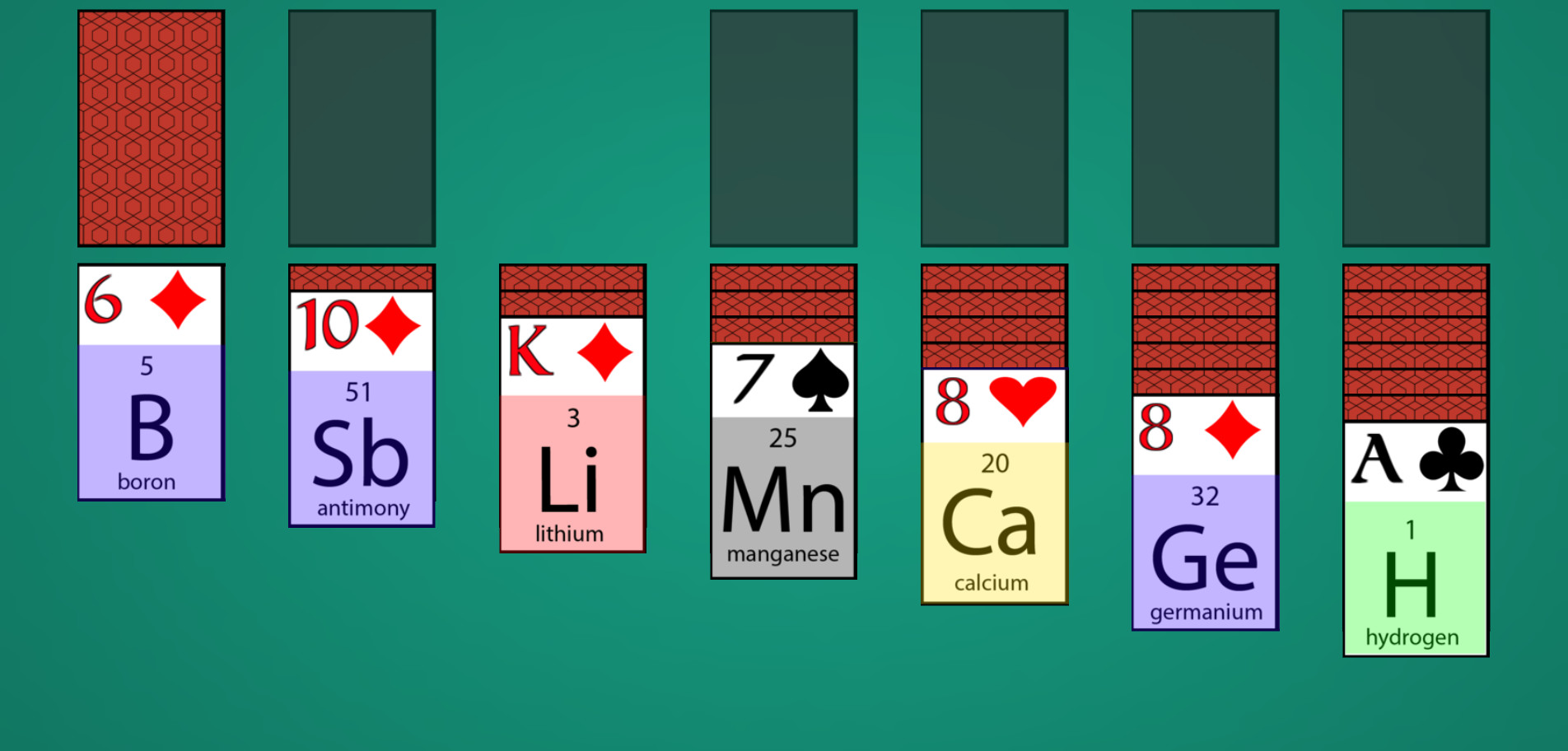 Solitaire: Learn Chemistry screenshot