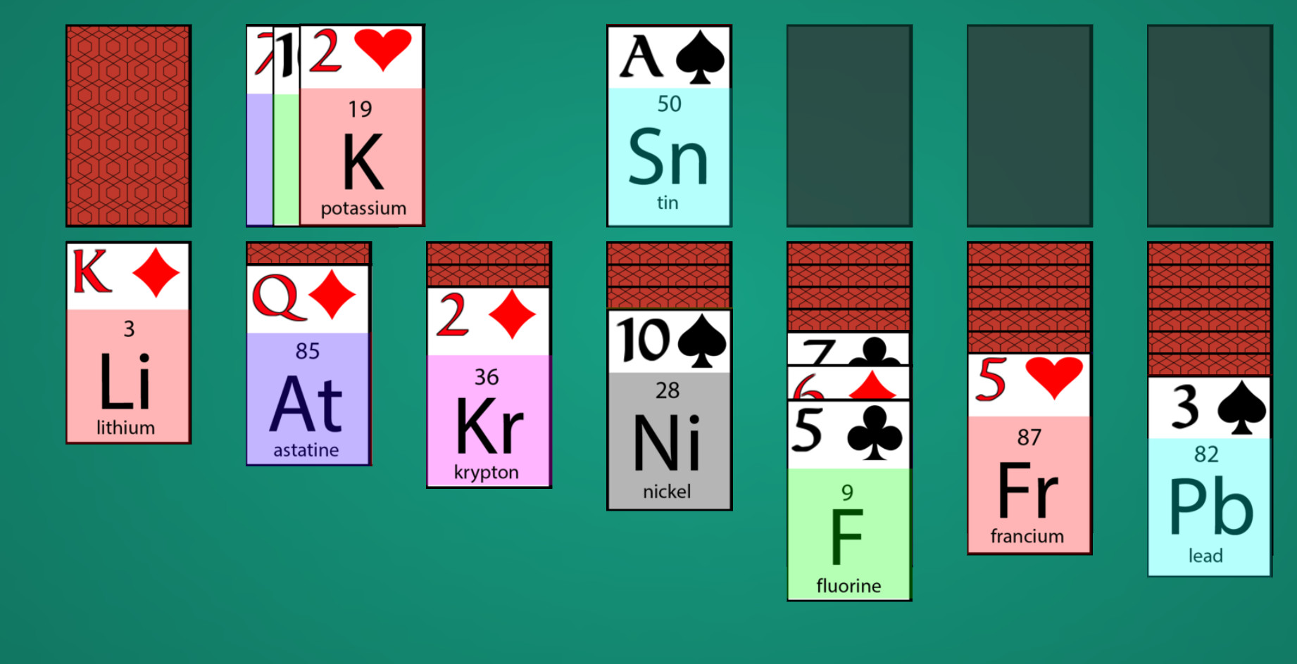 Solitaire: Learn Chemistry screenshot