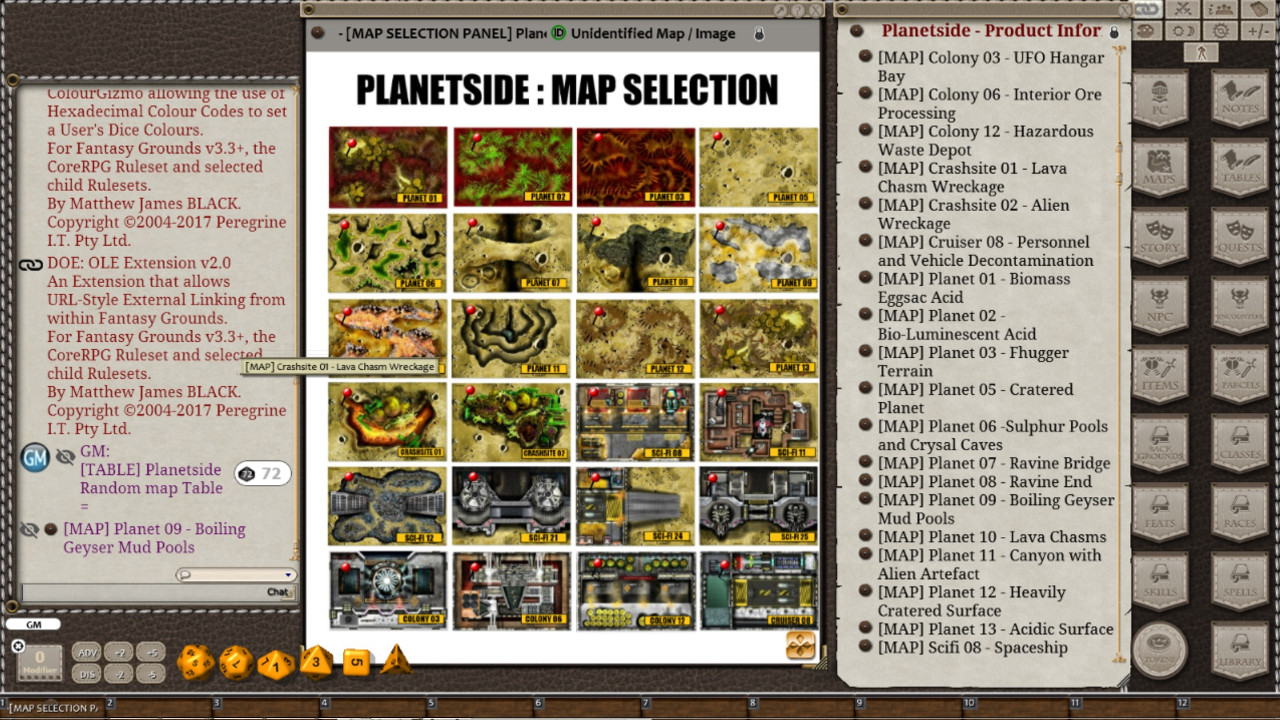 Fantasy Grounds - Meanders Map Pack: Planetside (Map Pack) screenshot