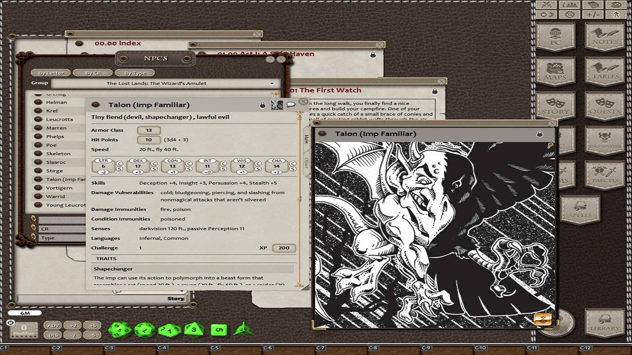 Fantasy Grounds - The Lost Lands: The Wizard's Amulet (5E) screenshot