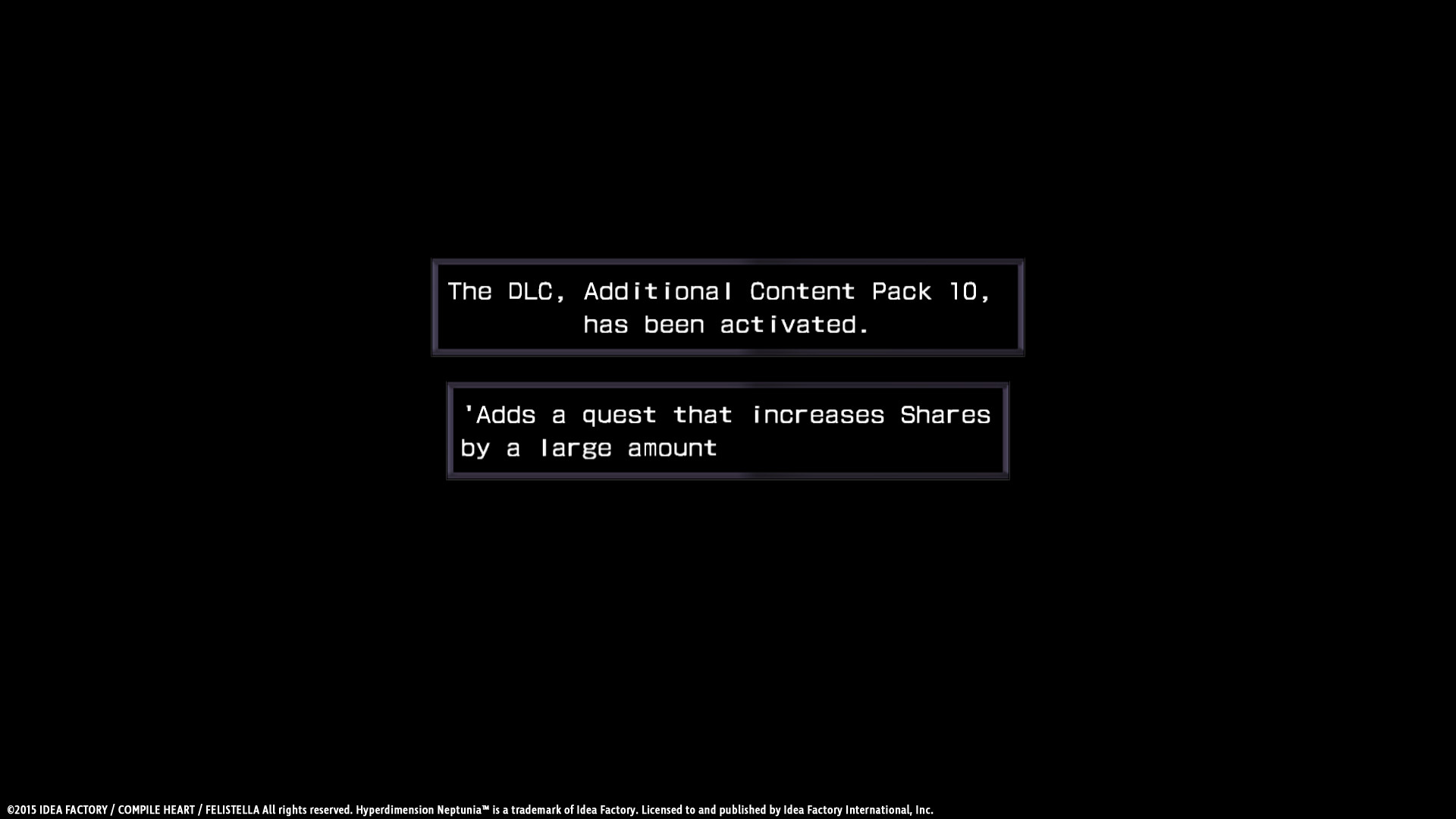 Hyperdimension Neptunia Re;Birth1 Shares Quests screenshot