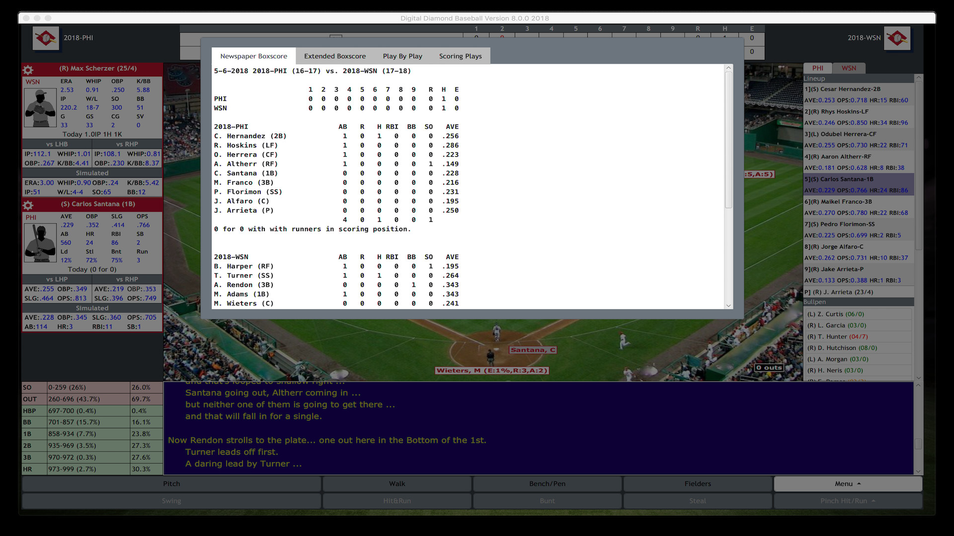 Digital Diamond Baseball V8 screenshot