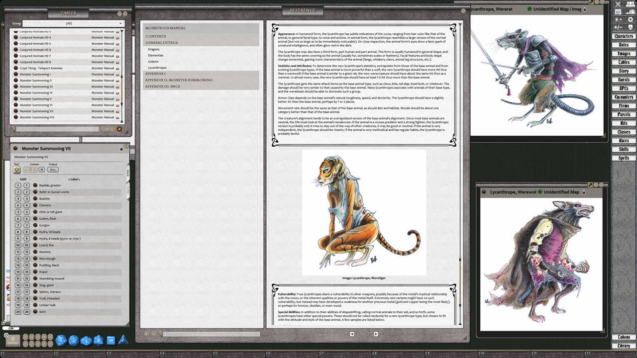 Fantasy Grounds - D&D Classics: Monstrous Manual (2E) screenshot