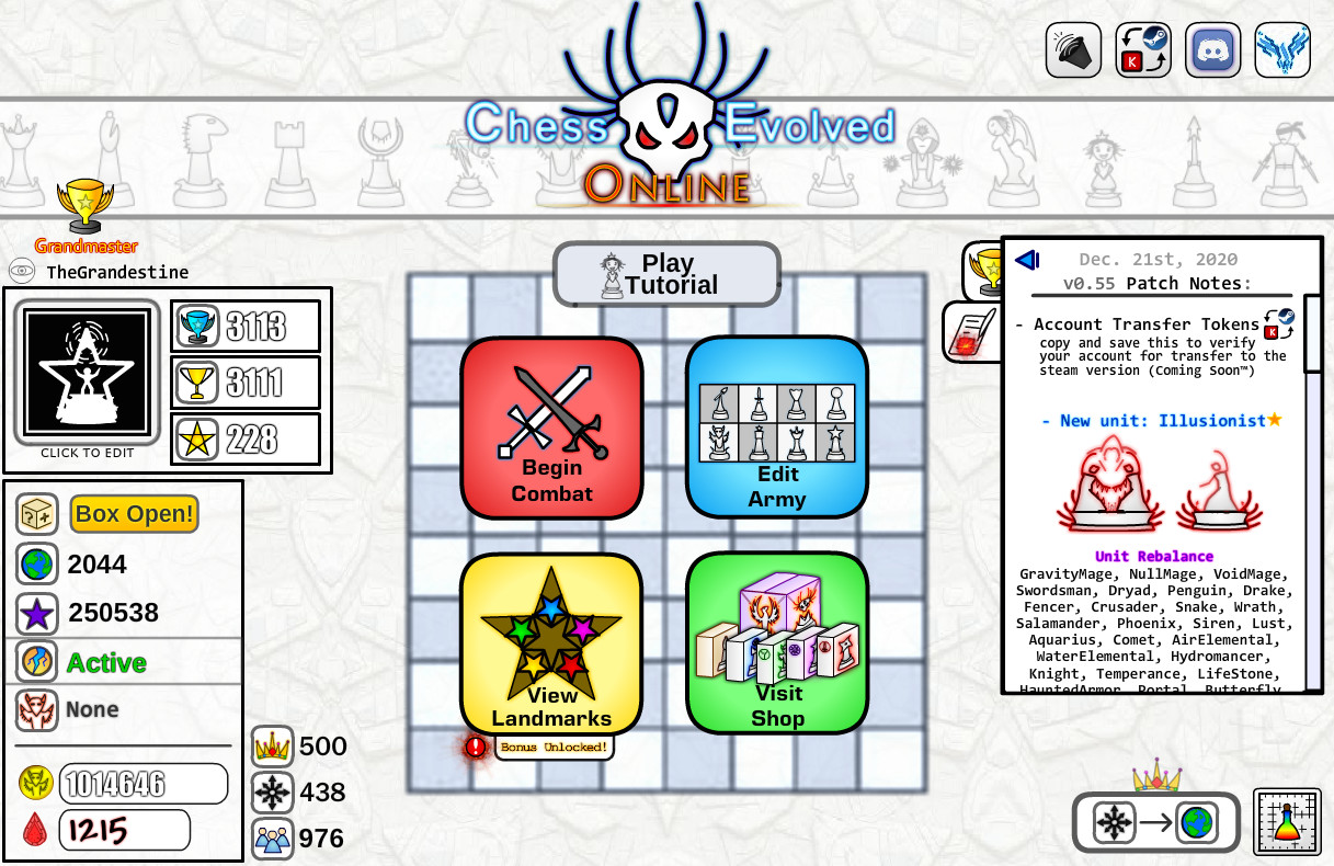 Chess Evolved Online screenshot