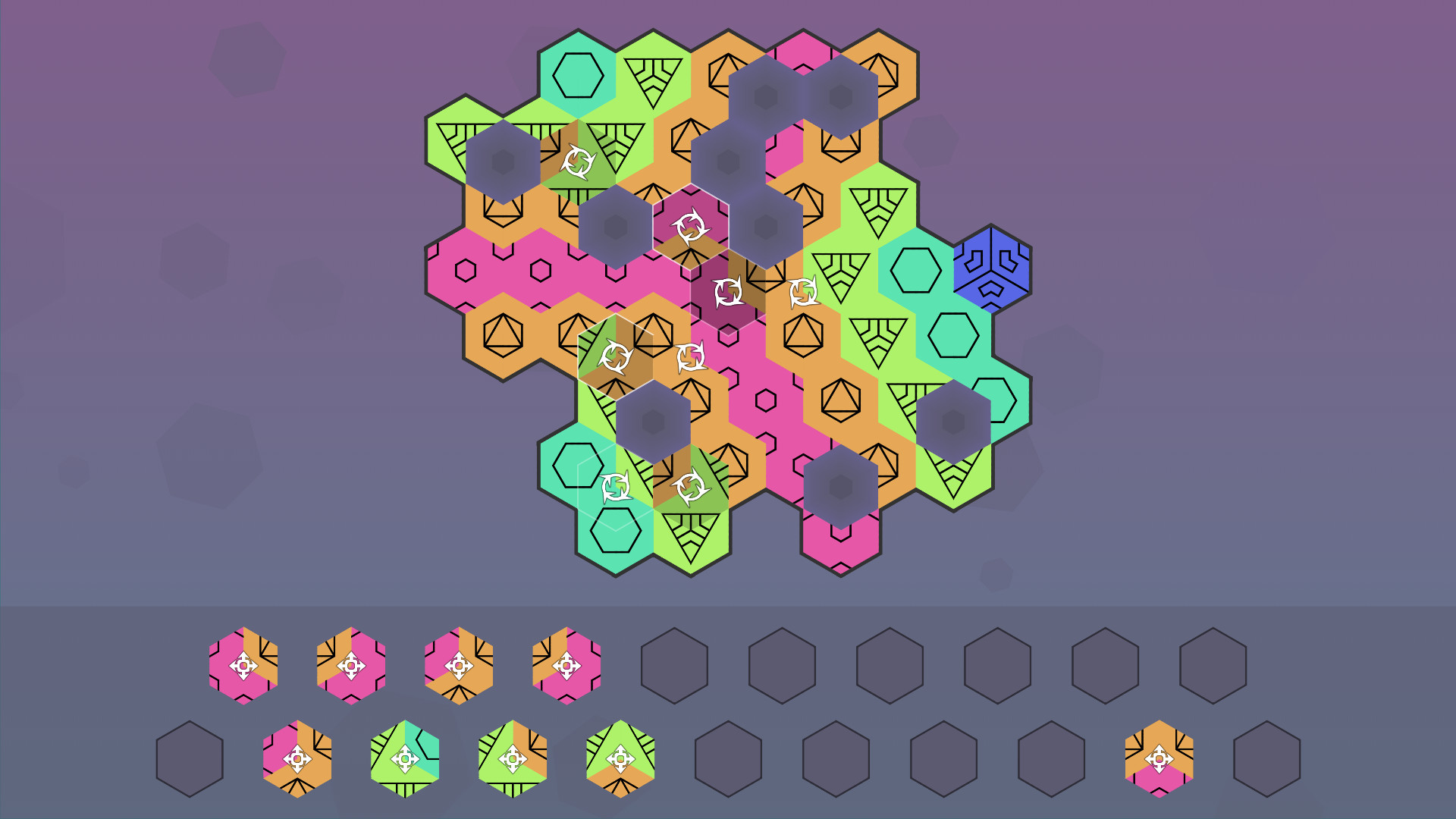 Aurora Hex - Pattern Puzzles screenshot