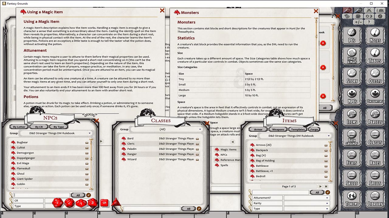 Fantasy Grounds - Stranger Things Dungeons & Dragons Starter Set screenshot