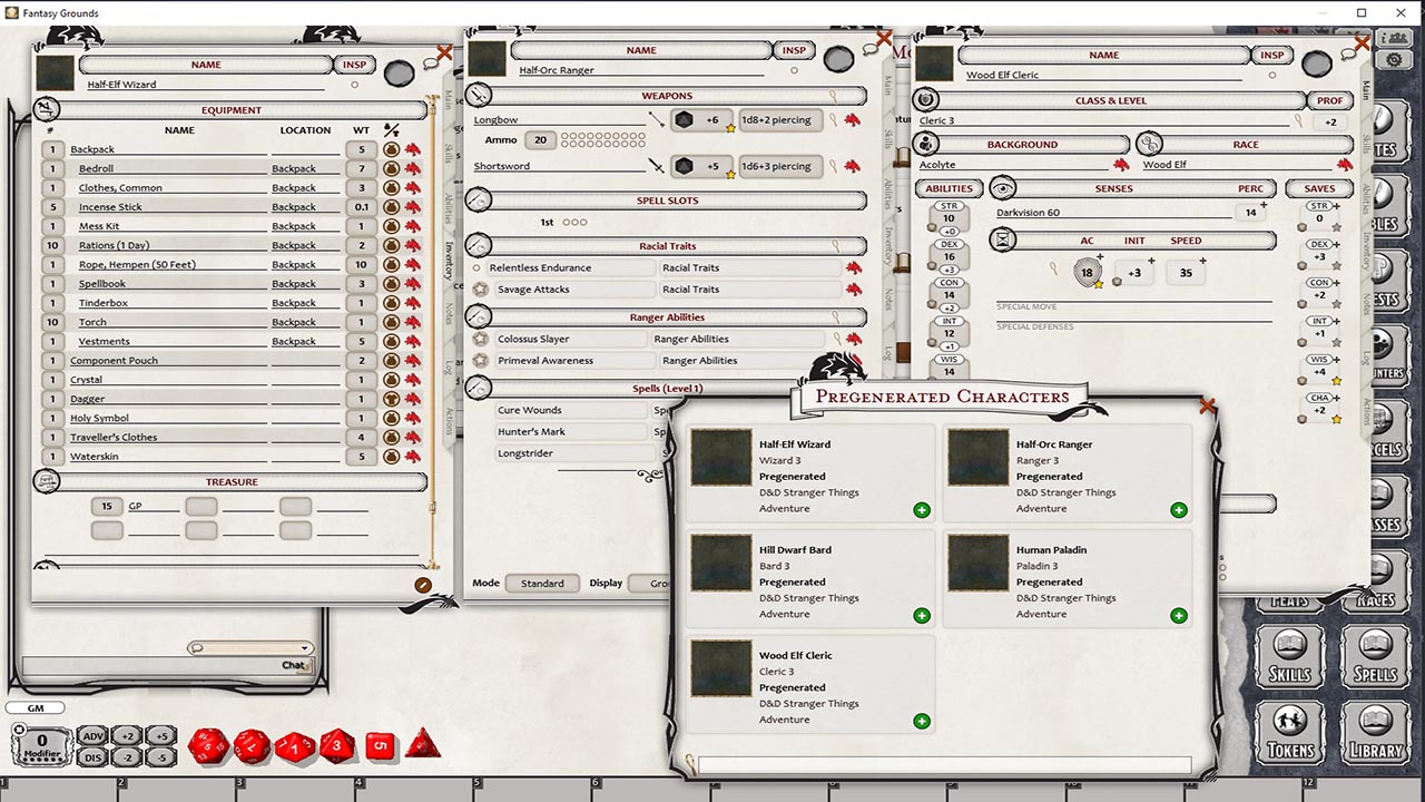 Fantasy Grounds - Stranger Things Dungeons & Dragons Starter Set screenshot