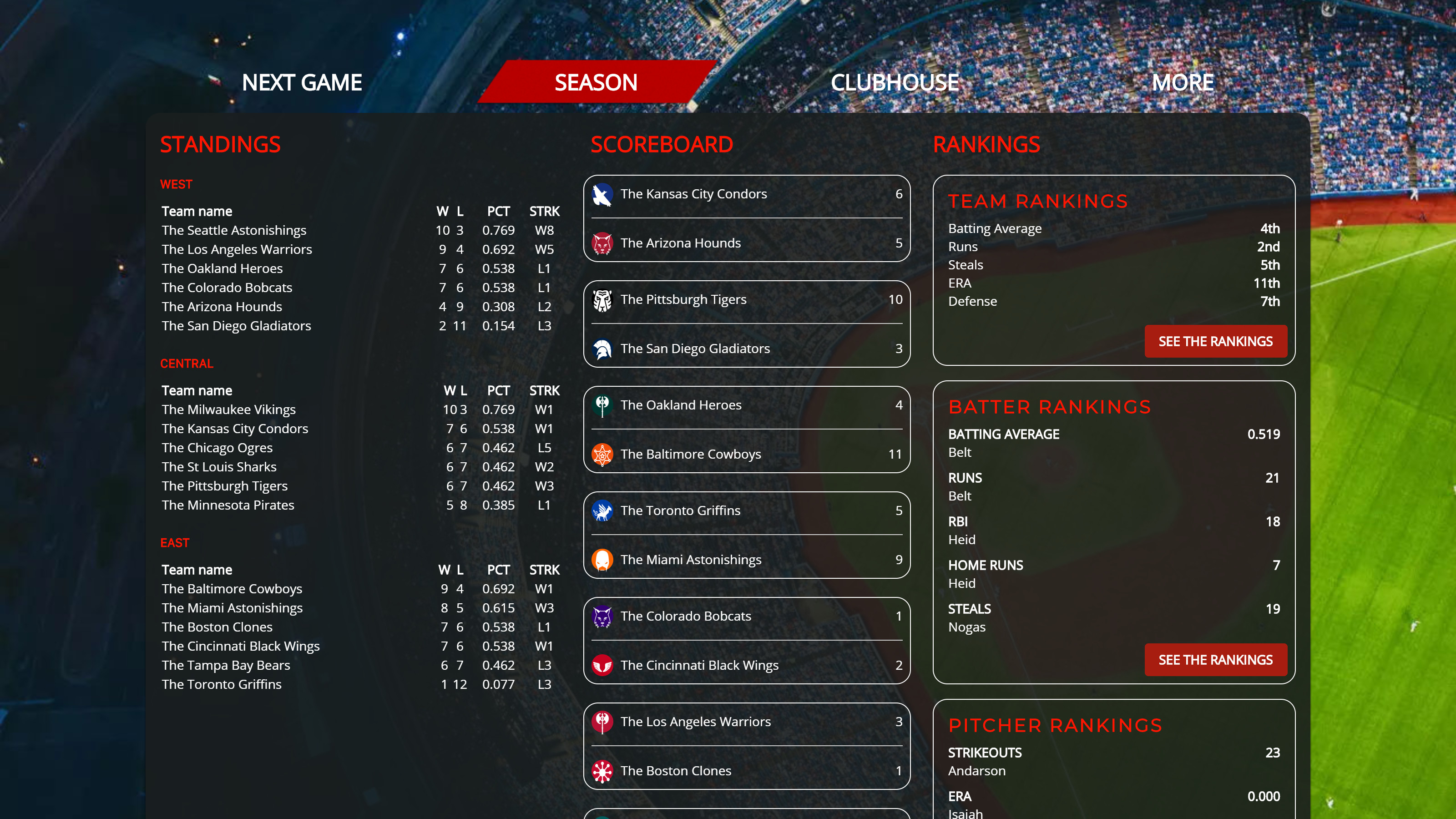 Astonishing Baseball 2019 screenshot