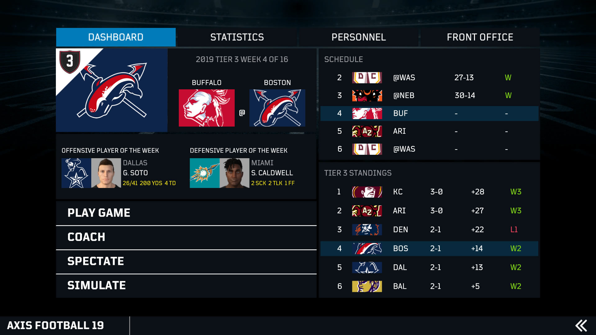 Axis Football 2019 screenshot