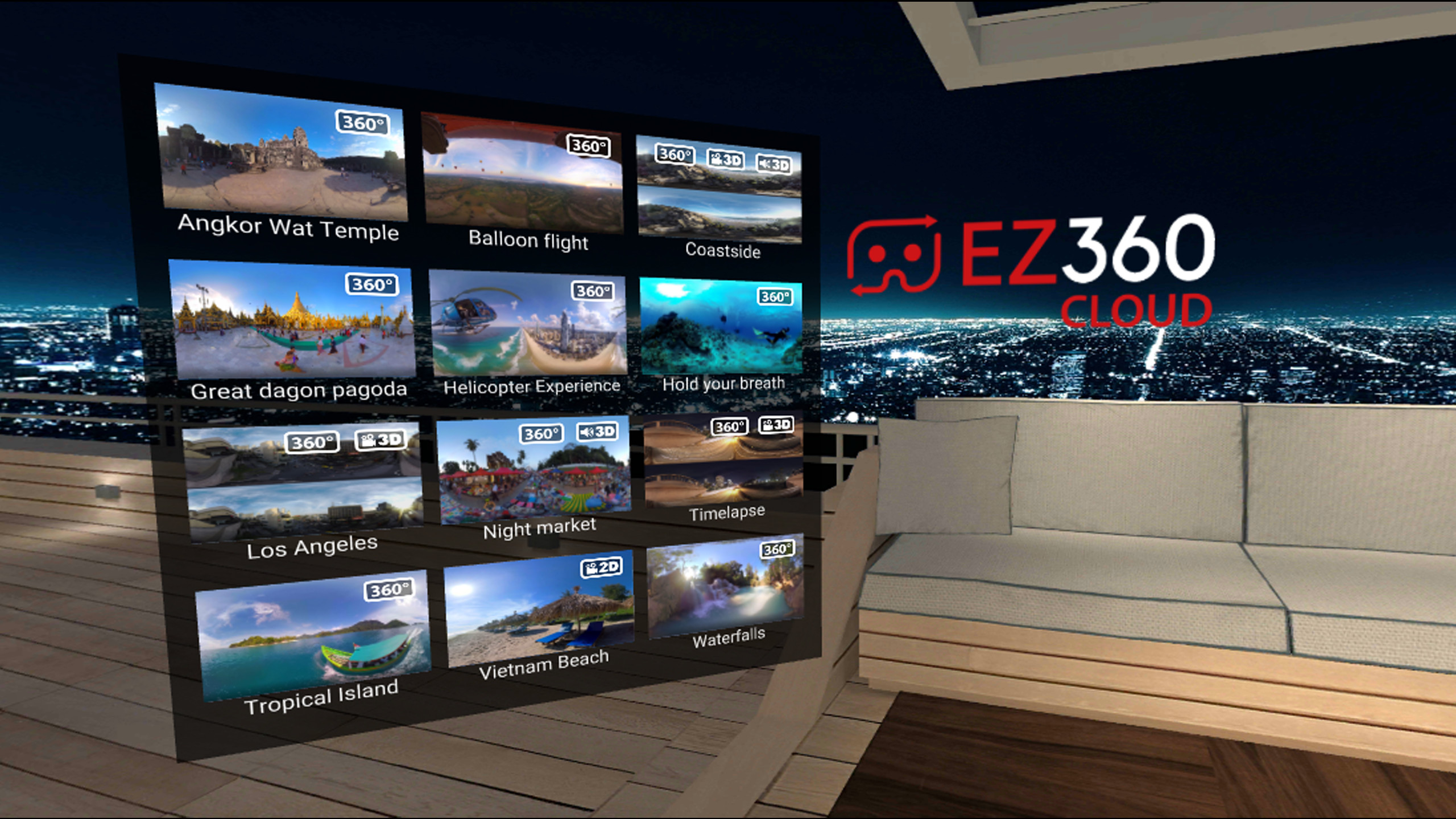 EZ360 VR player screenshot