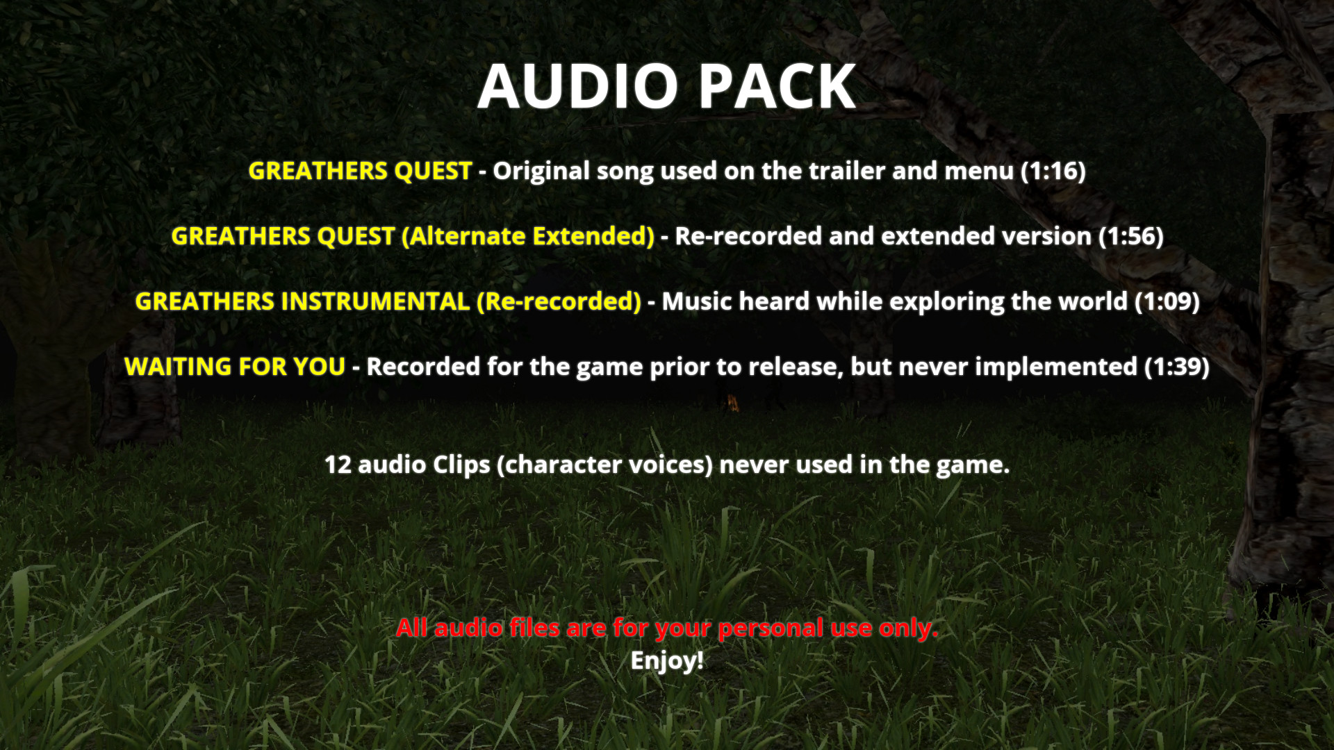 The Life Of Greather: Audio Pack screenshot