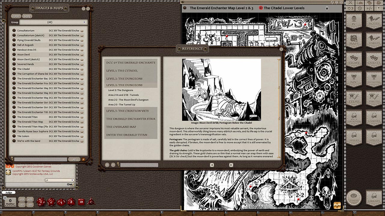 Fantasy Grounds - Dungeon Crawl Classics #69: The Emerald Enchanter (DCC) screenshot