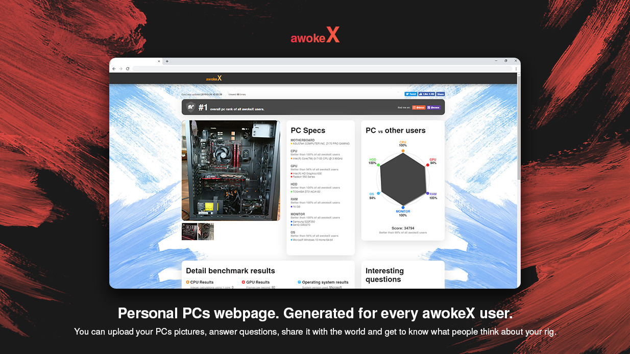 awokeX - PC performance booster screenshot