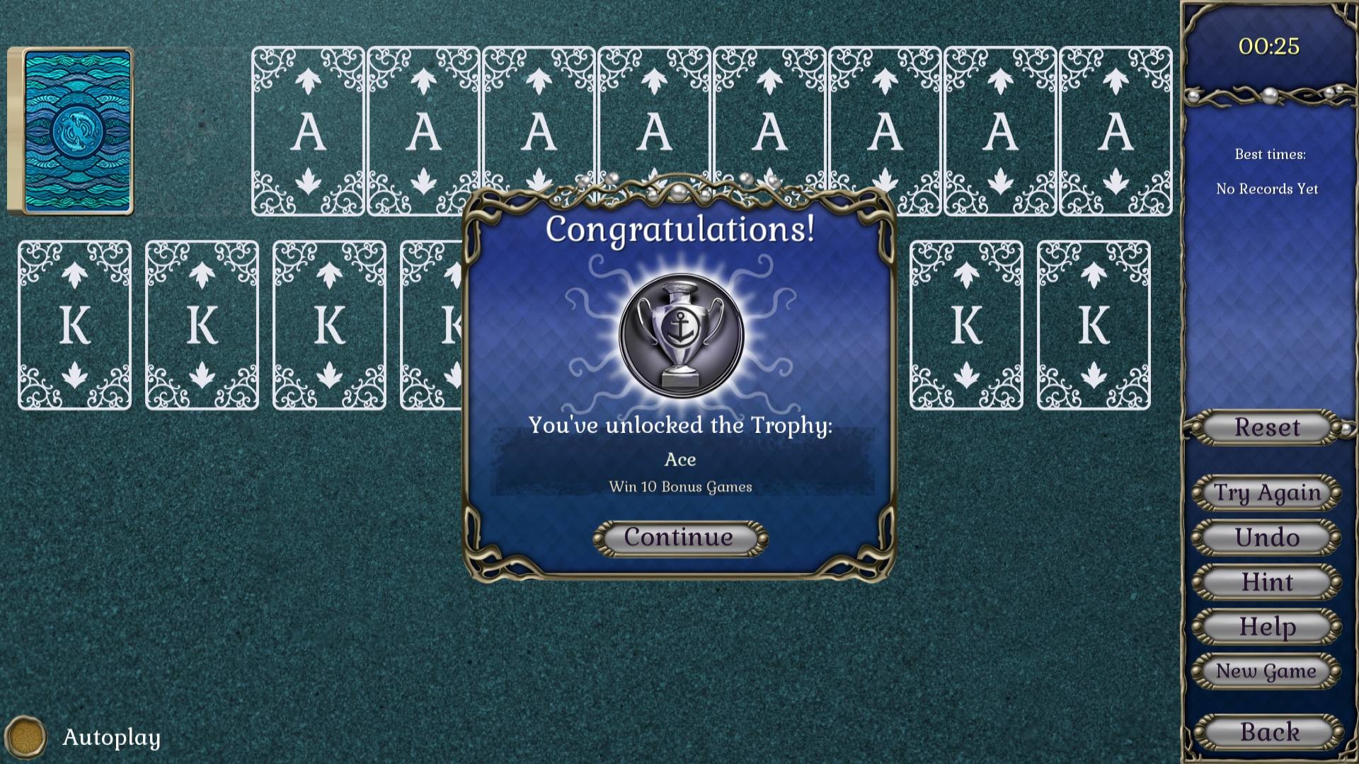 Jewel Match Atlantis Solitaire - Collector's Edition screenshot