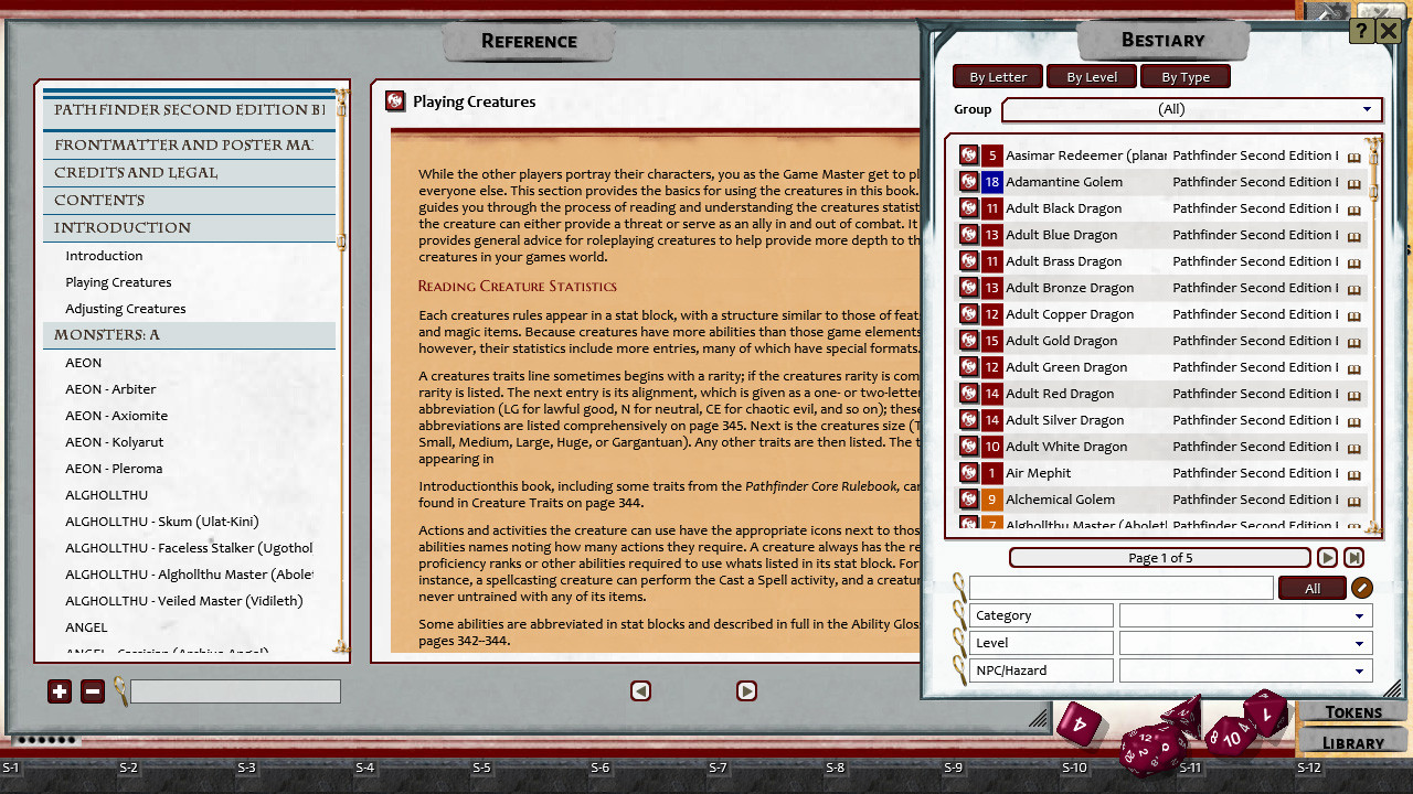 Fantasy Grounds - Pathfinder 2 RPG - Bestiary (PFRPG2) screenshot