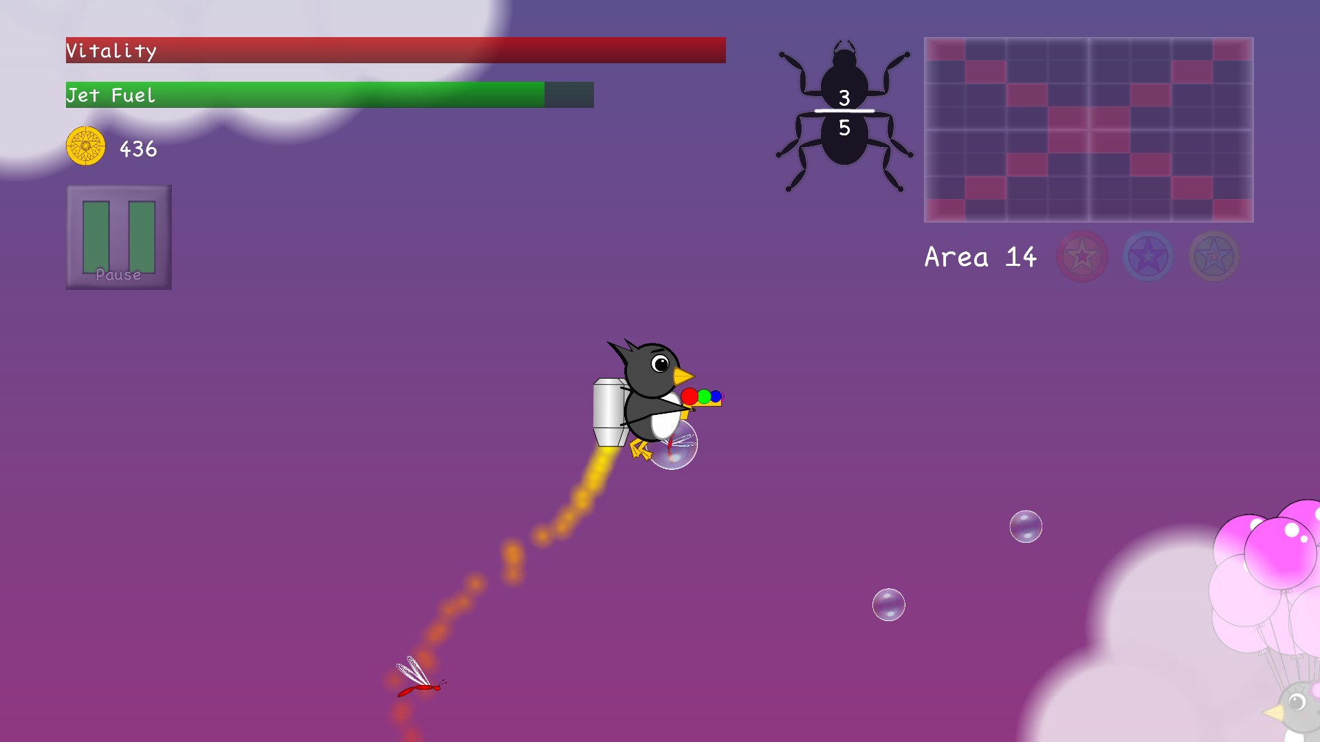Penguins vs. Bugs screenshot