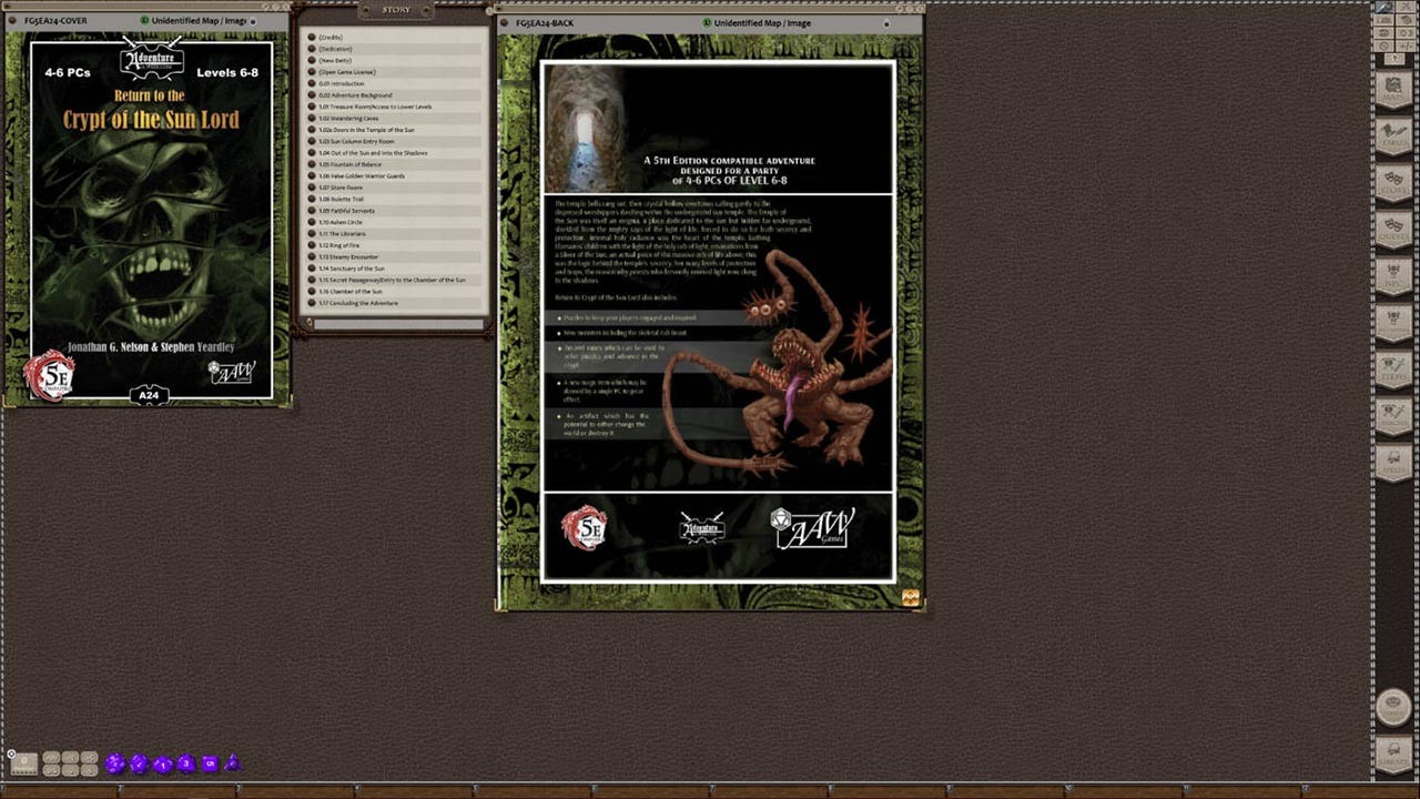 Fantasy Grounds - A24: Return to Crypt of the Sun Lord (5E) screenshot