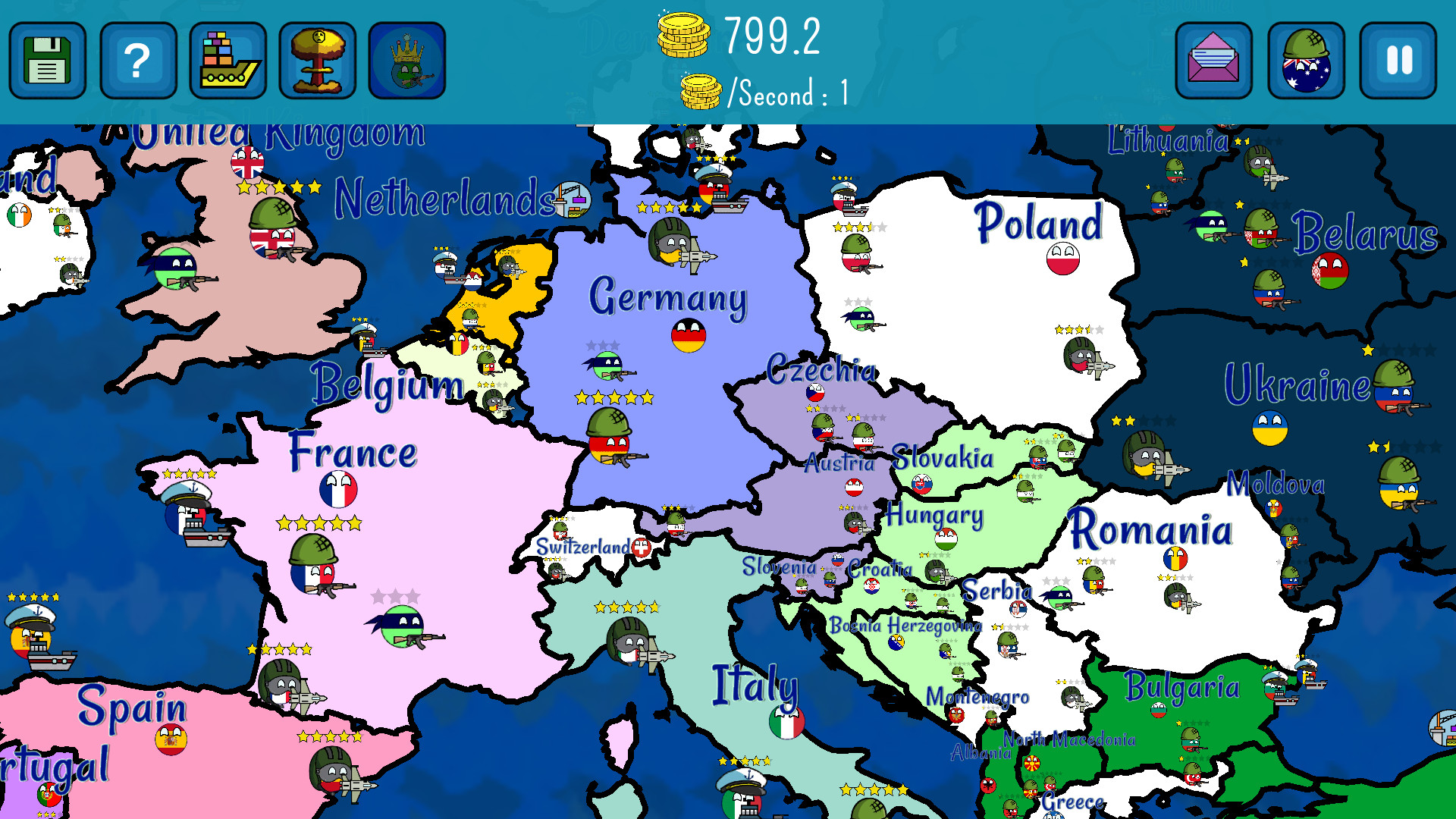 Dictators:No Peace Countryballs screenshot