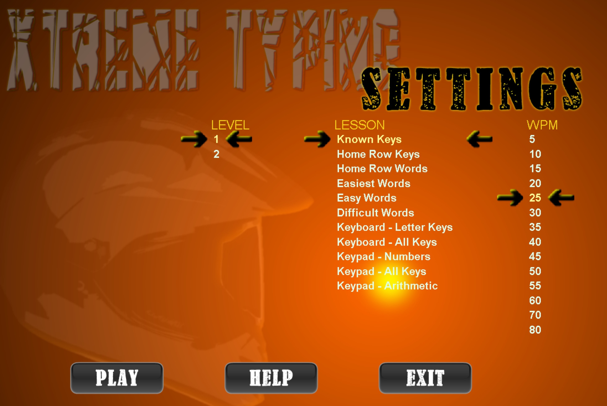 Xtreme Typing screenshot