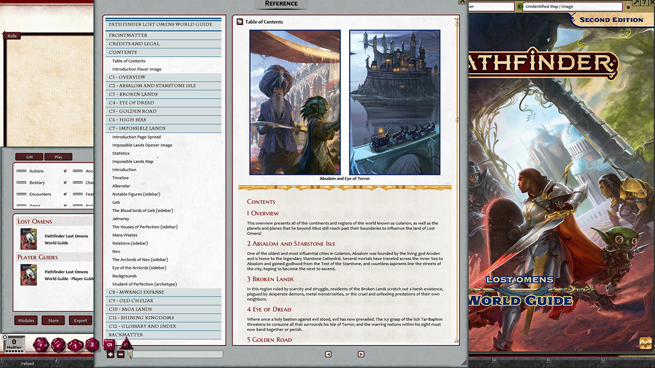 Fantasy Grounds - Pathfinder Lost Omens World Guide (PFRPG2) screenshot
