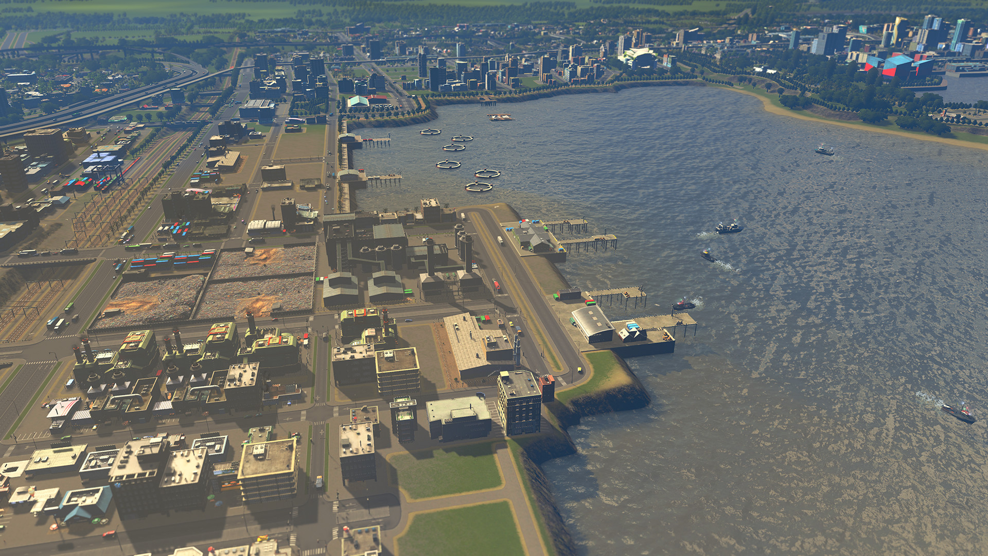 Cities: Skylines - Sunset Harbor screenshot