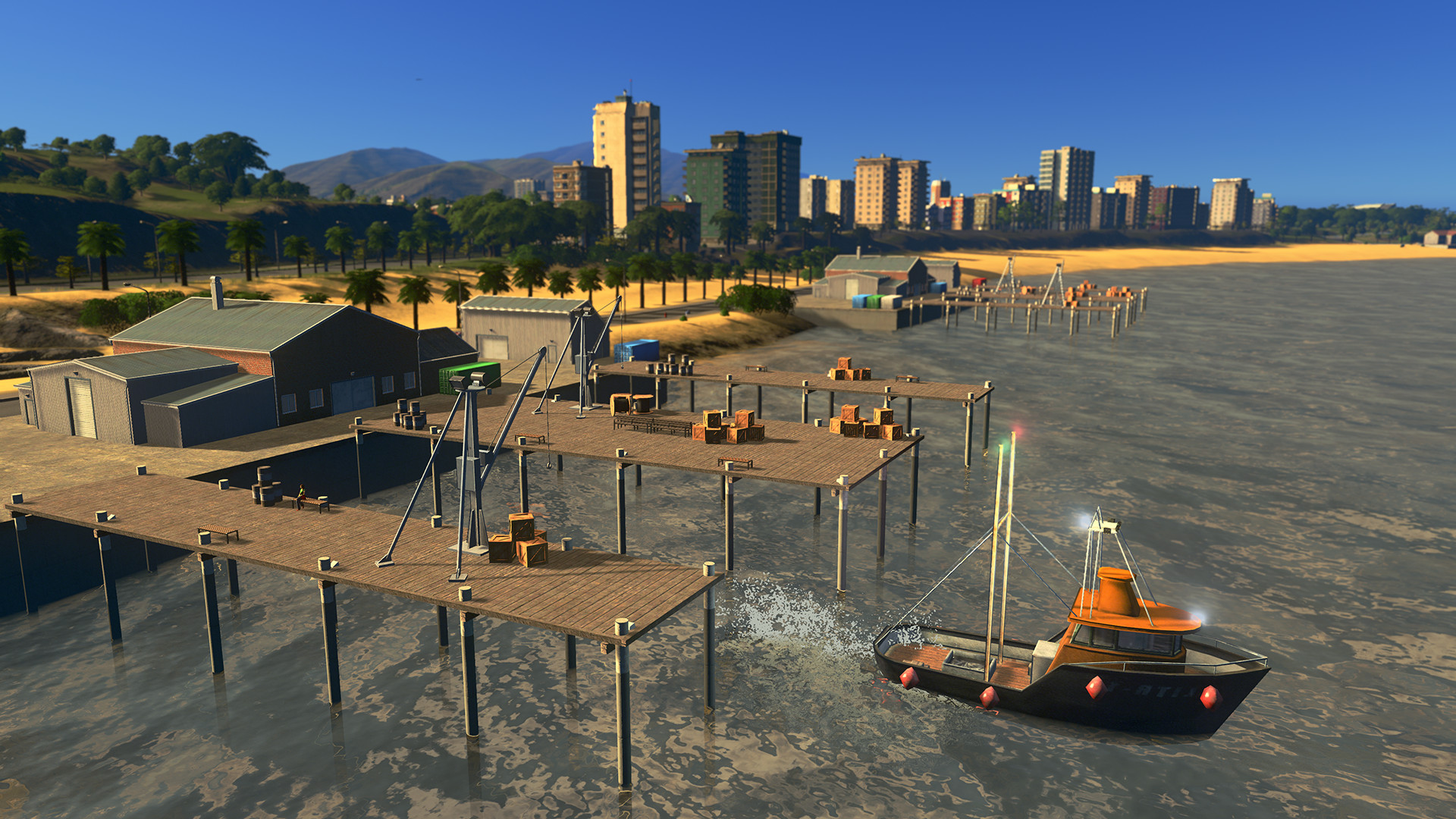 Cities: Skylines - Sunset Harbor screenshot