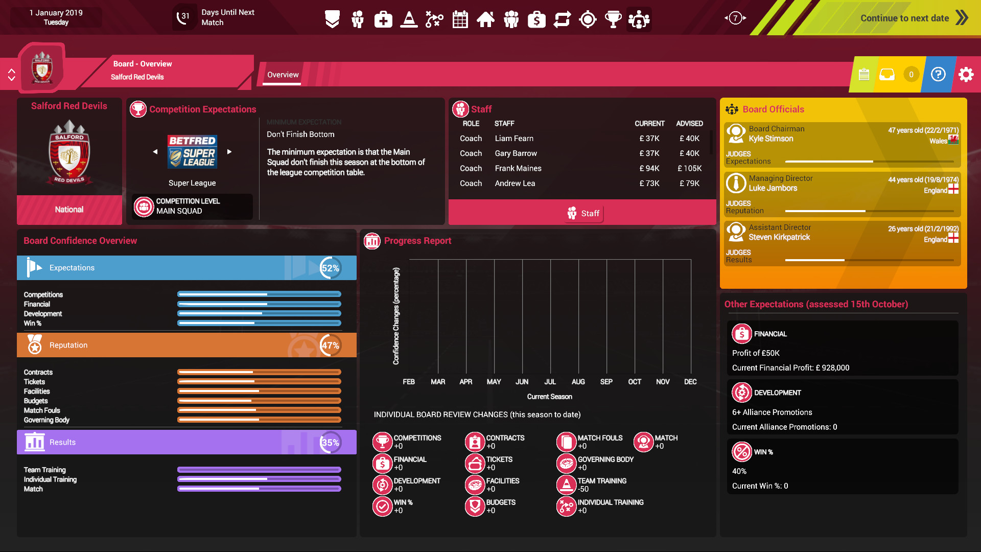 Rugby League Team Manager 3 screenshot