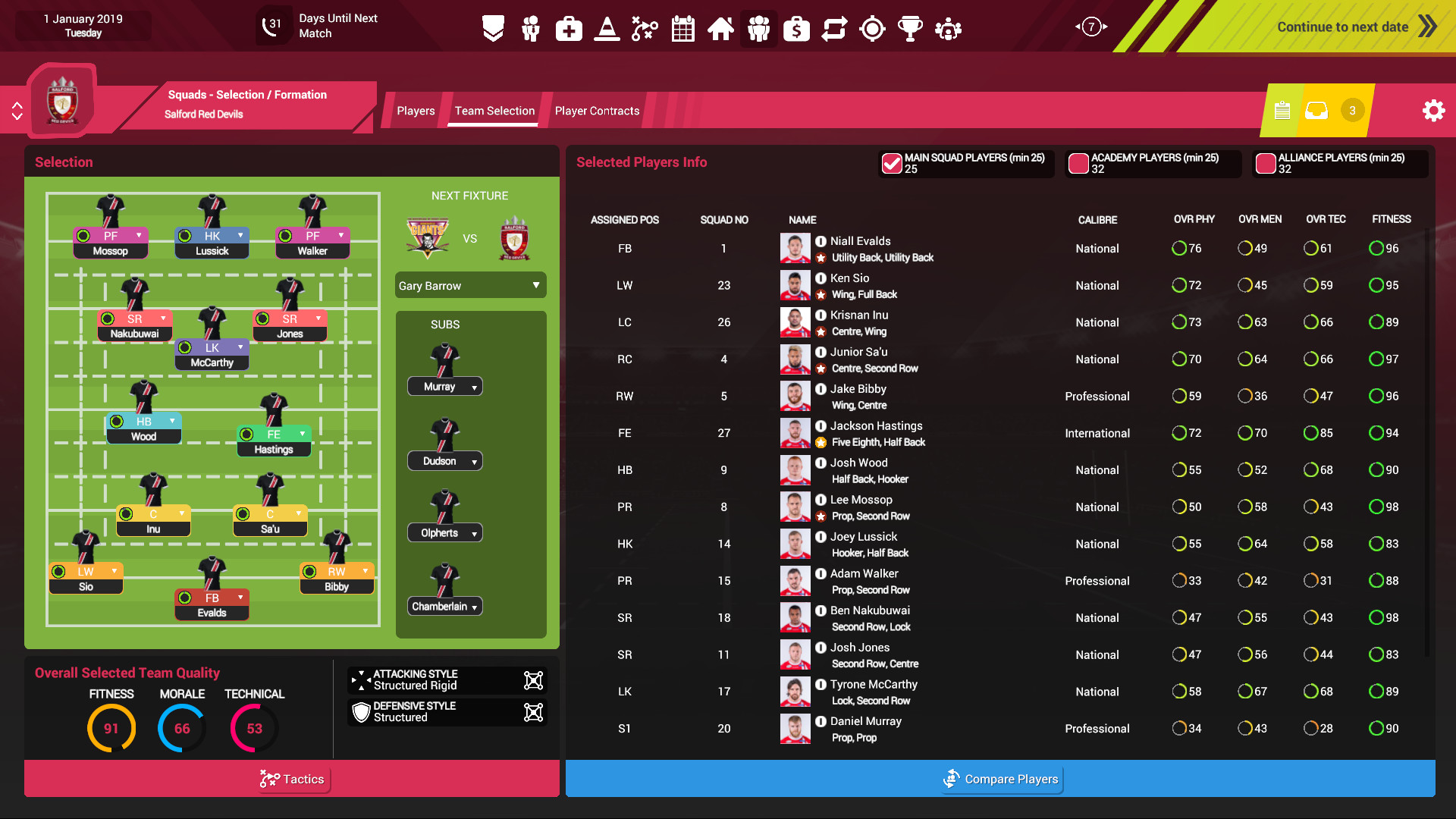 Rugby League Team Manager 3 screenshot