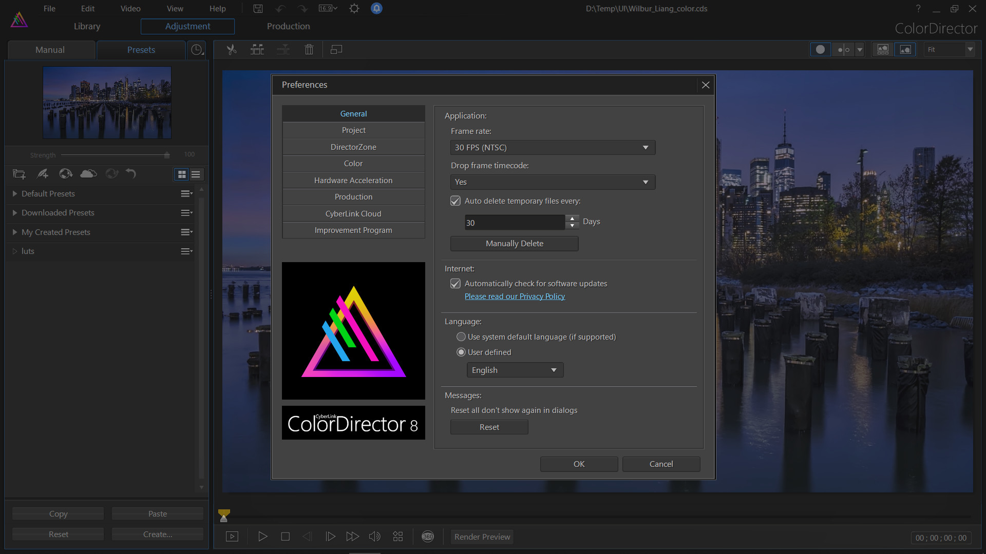 CyberLink ColorDirector 8 Ultra screenshot
