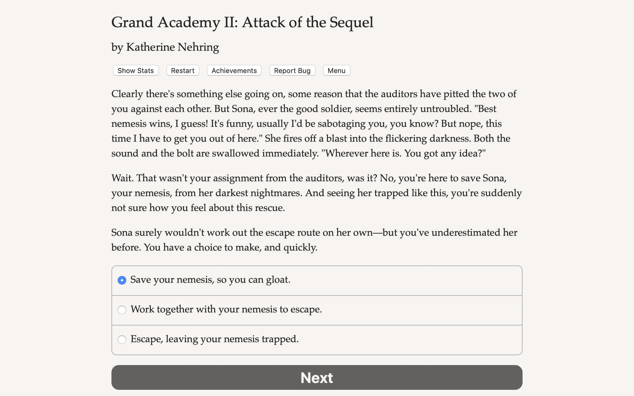 Grand Academy II: Attack of the Sequel screenshot