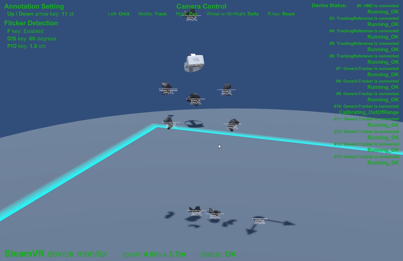 SteamVR Device Monitor screenshot