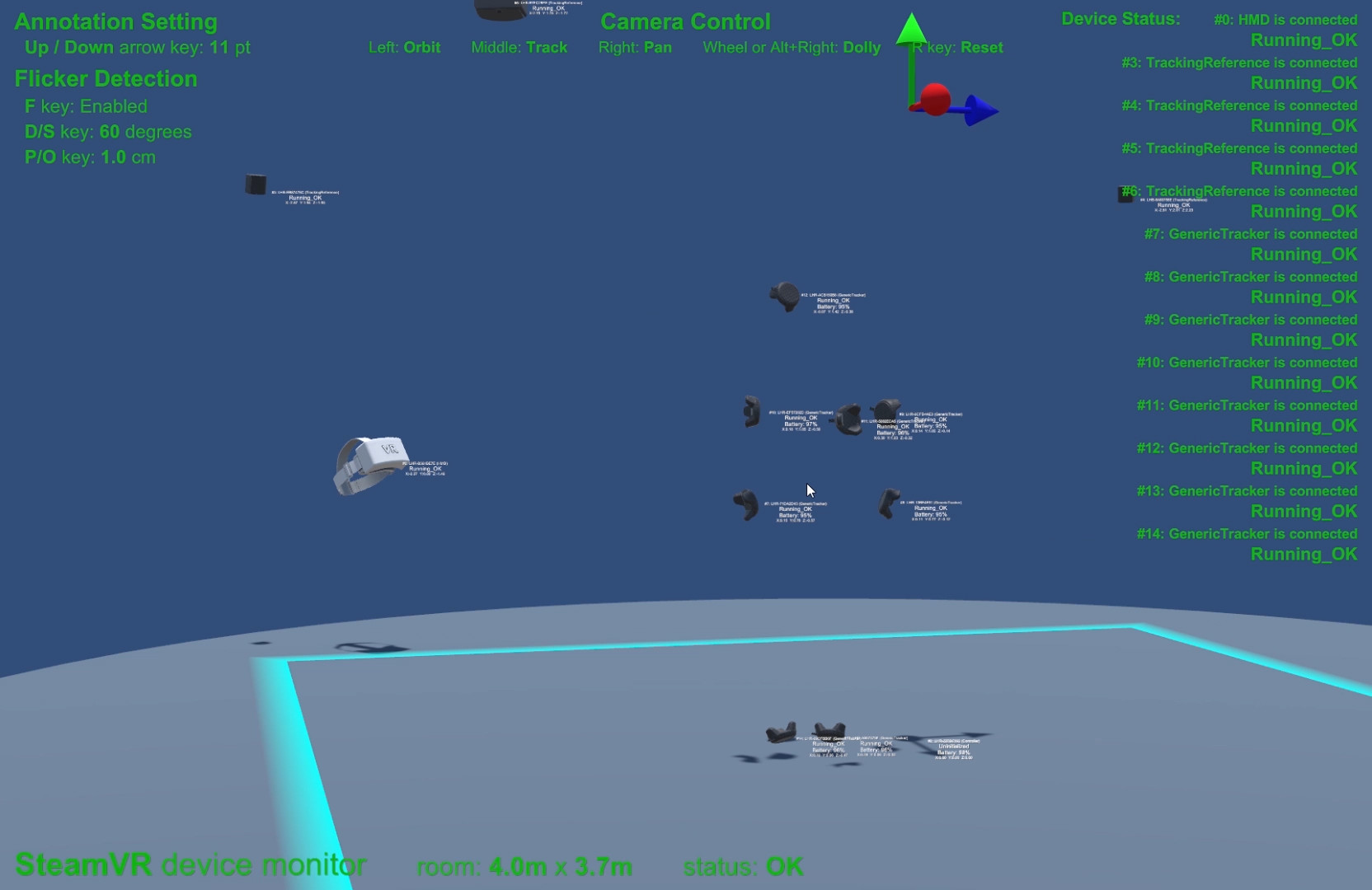 SteamVR Device Monitor screenshot