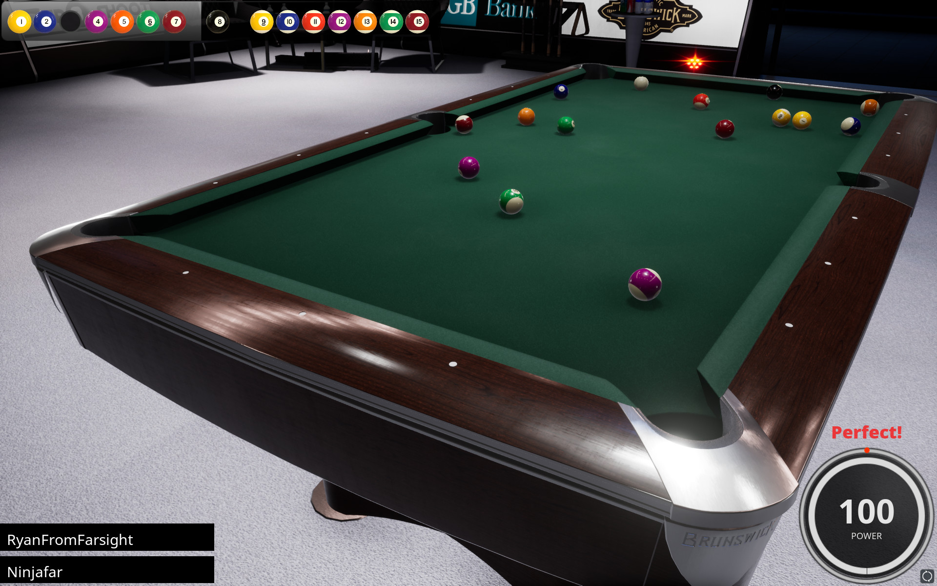 Brunswick Pro Billiards screenshot