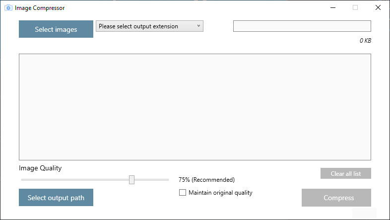 Image Compressor screenshot