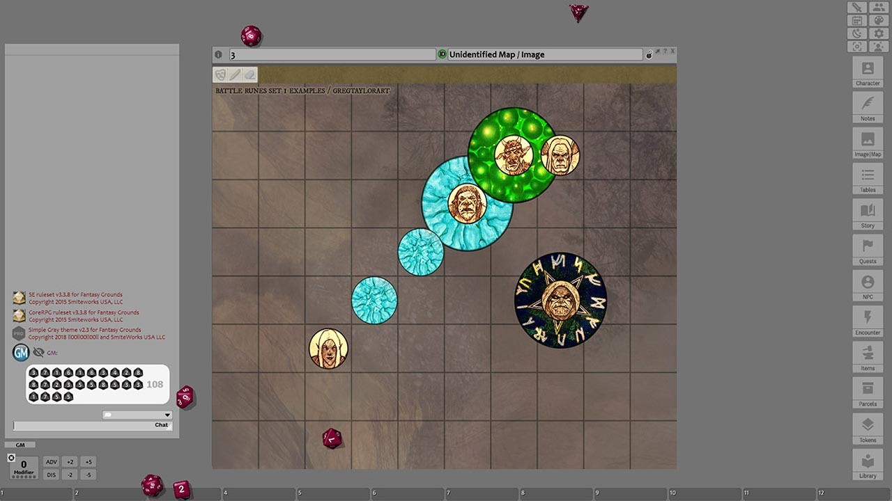 Fantasy Grounds - Battle Runes 1 Spell Effect Tokens (Token Pack) screenshot