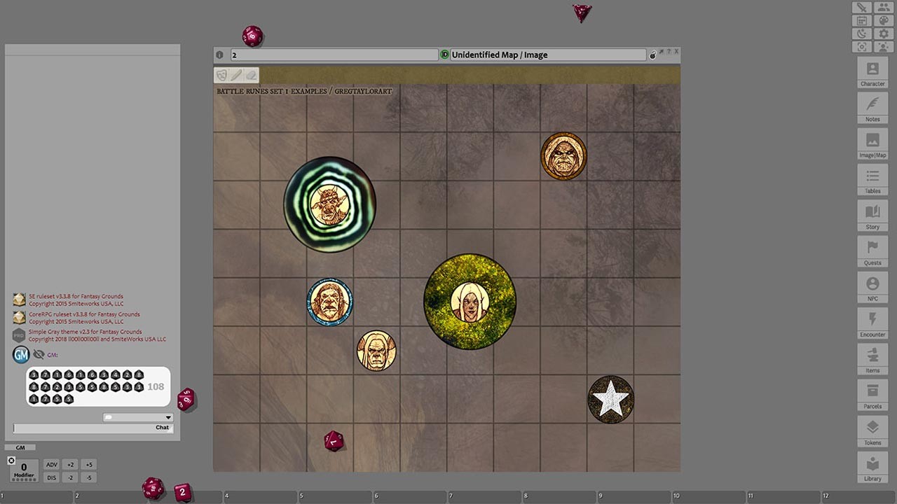 Fantasy Grounds - Battle Runes 1 Spell Effect Tokens (Token Pack) screenshot