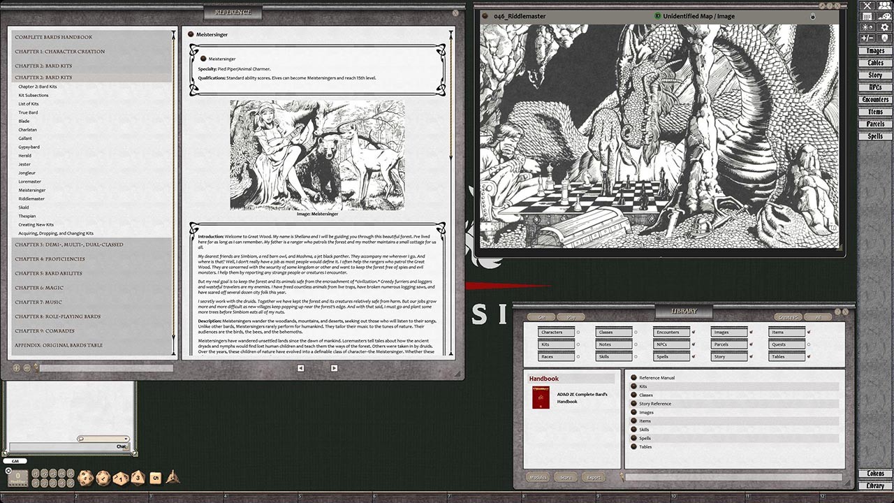 Fantasy Grounds - D&D Classics: PHBR7 The Complete Bard's Handbook (2E) screenshot