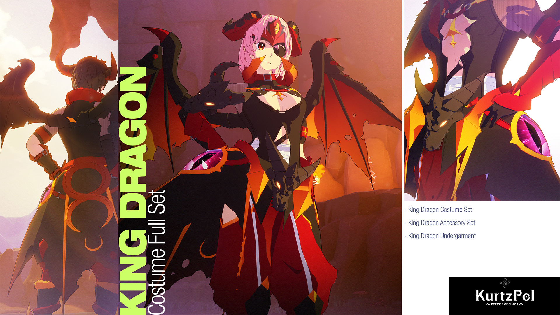 KurtzPel - King Dragon Costume Set screenshot