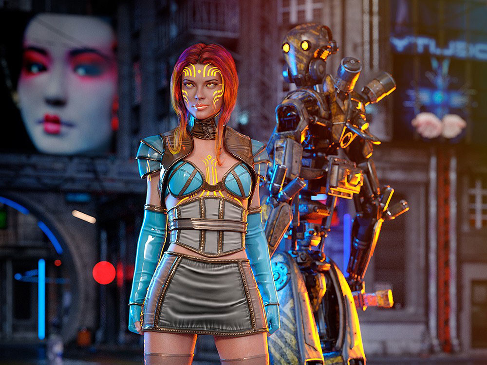 Cyborg for 3D Visual Novel Maker screenshot