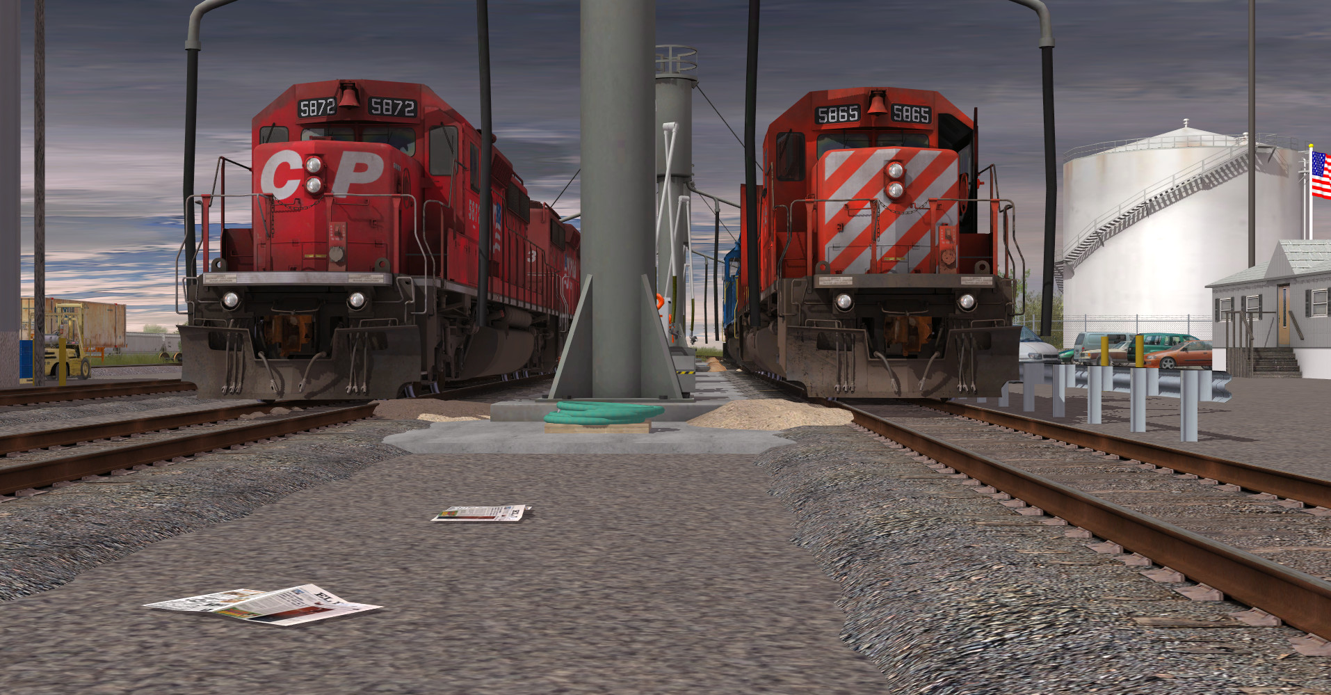 Trainz 2019 DLC - CP SD40-2 #5865-5879 Dual Flags screenshot