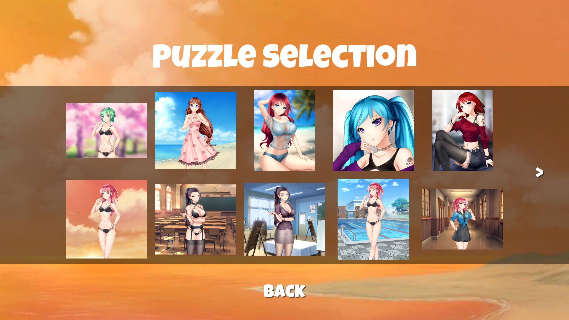Anime Girls Mini Jigsaw Puzzles screenshot