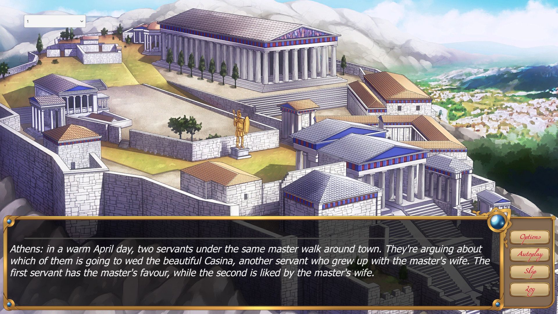 Casina: A Visual Novel set in Ancient Greece screenshot