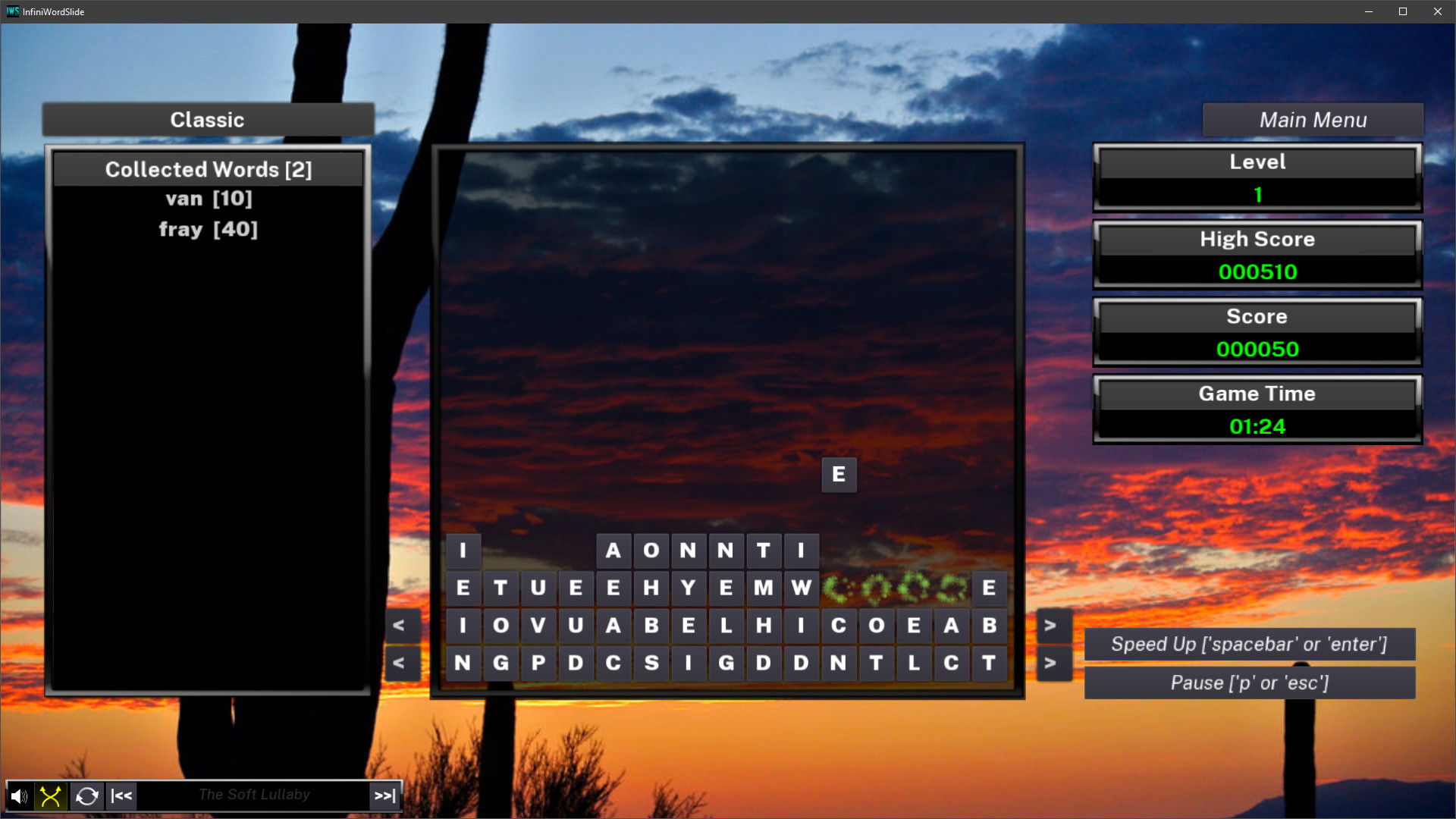 InfiniWordSlide screenshot