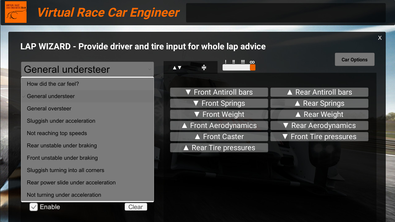 Virtual Race Car Engineer 2020 screenshot