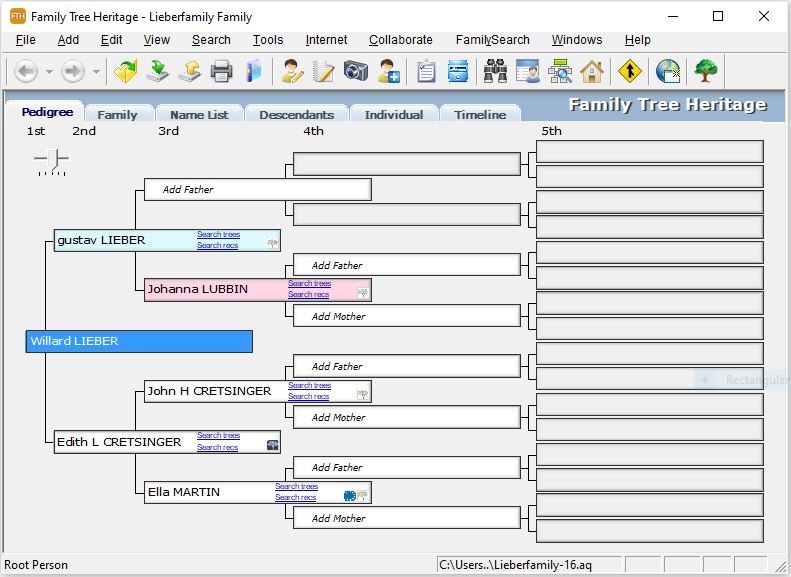 Family Tree Heritage Gold screenshot