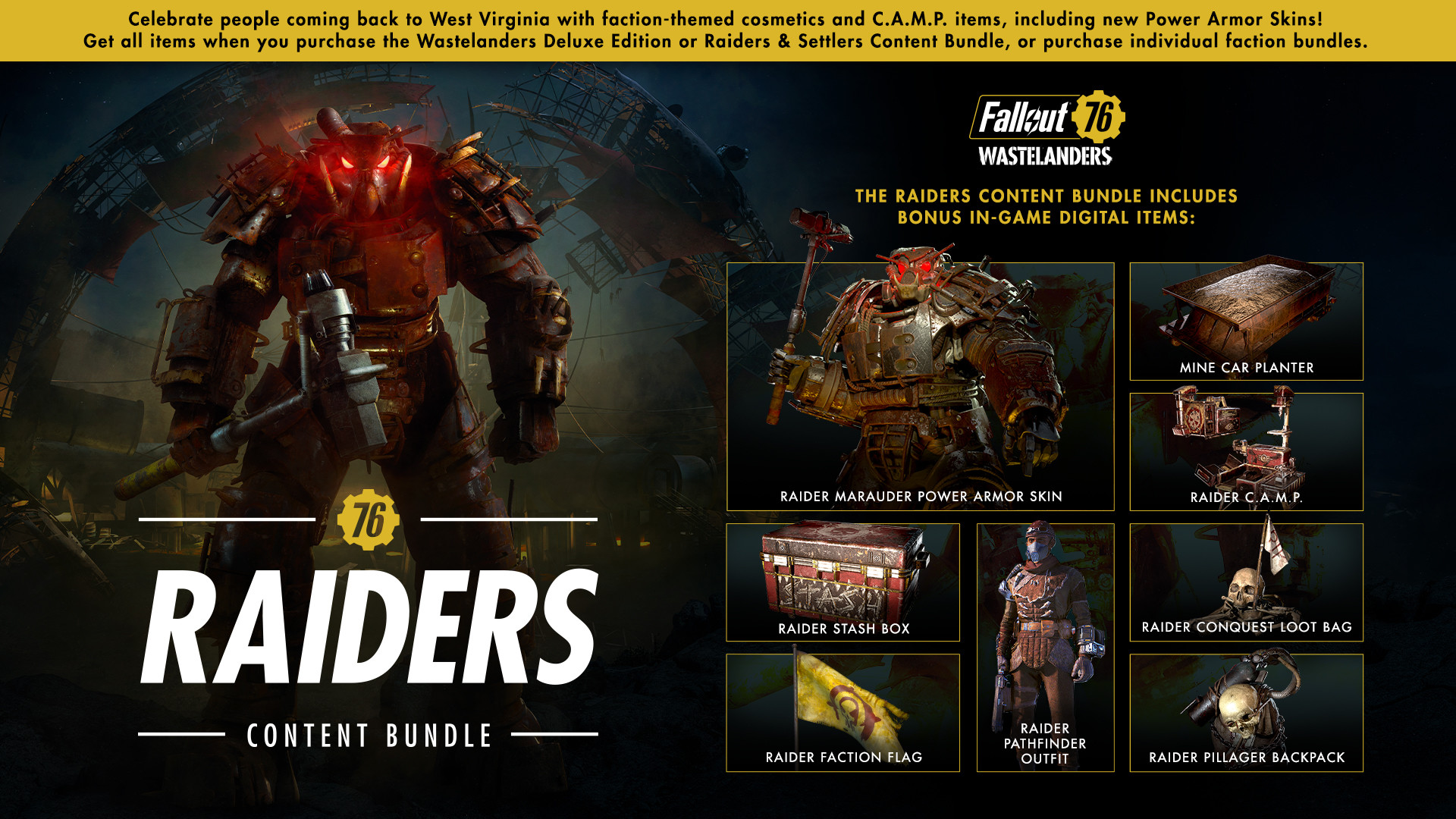 Fallout 76: Raiders Content Bundle screenshot