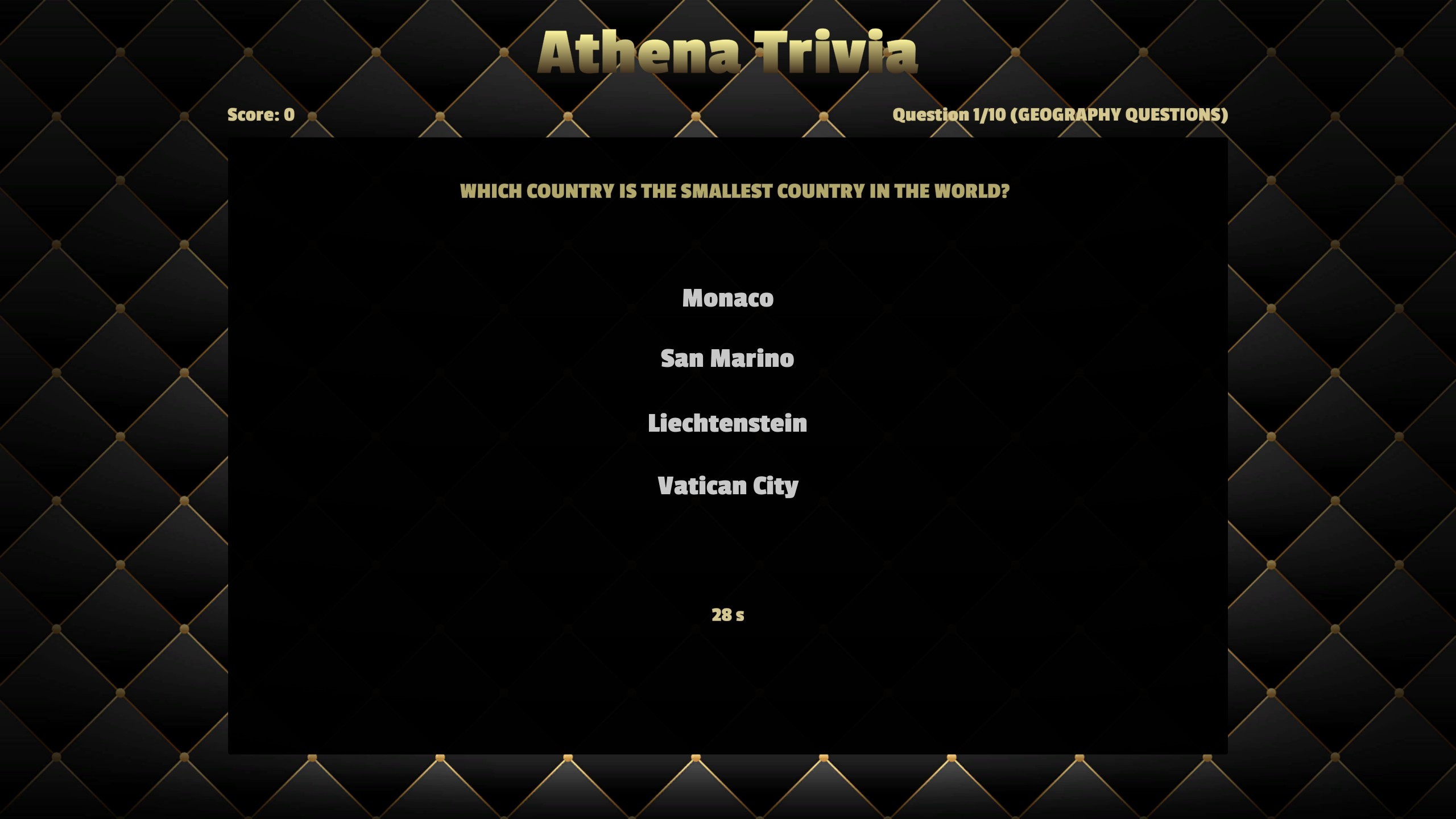 Athena Trivia screenshot