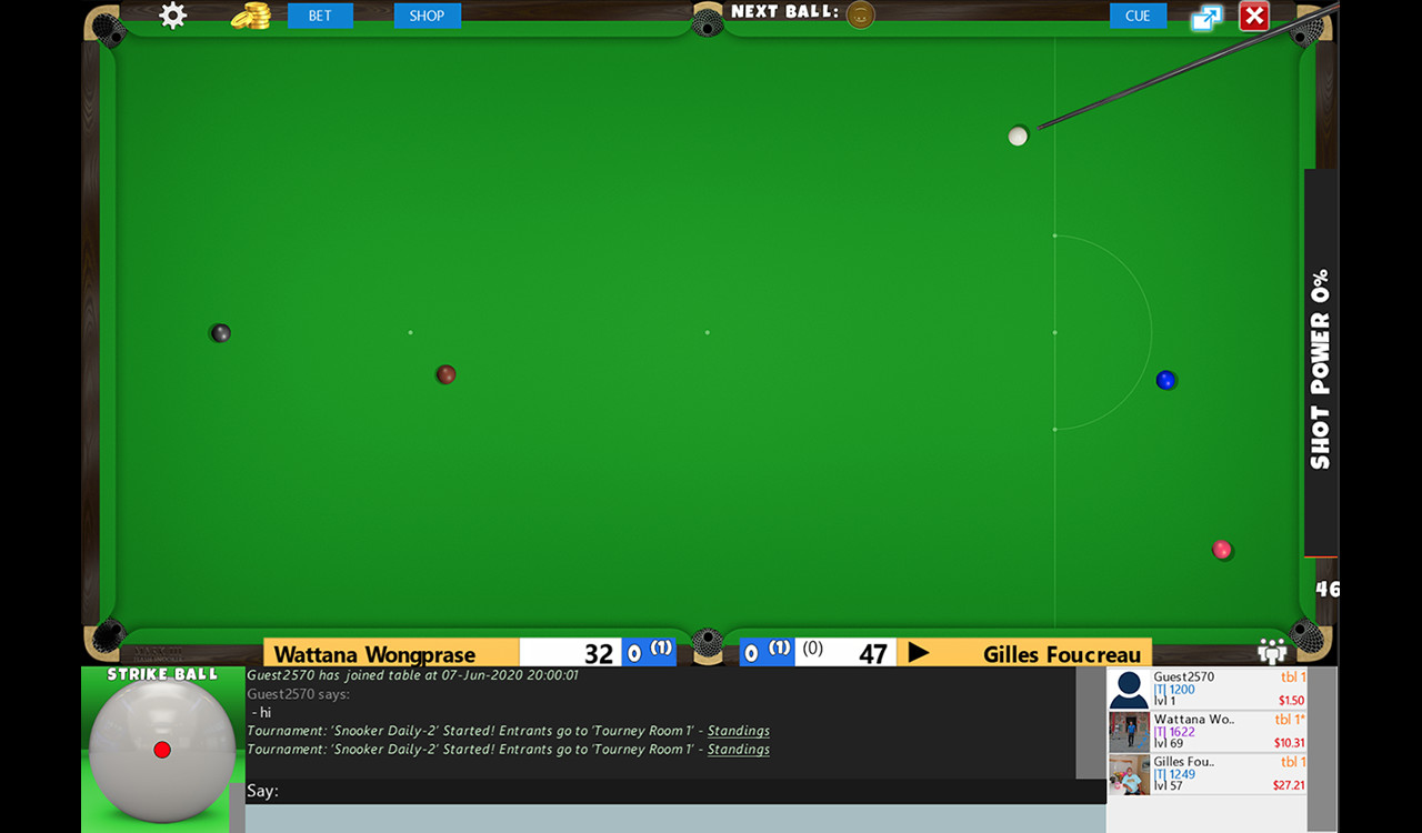 Flash Snooker Game screenshot
