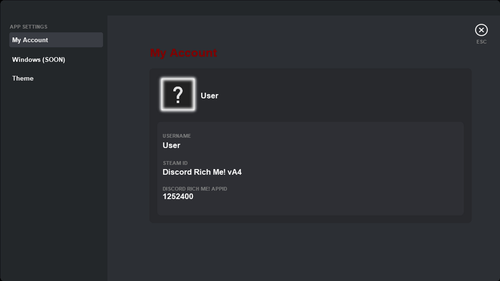 Discord Rich Me! (Custom Rich Presence) screenshot