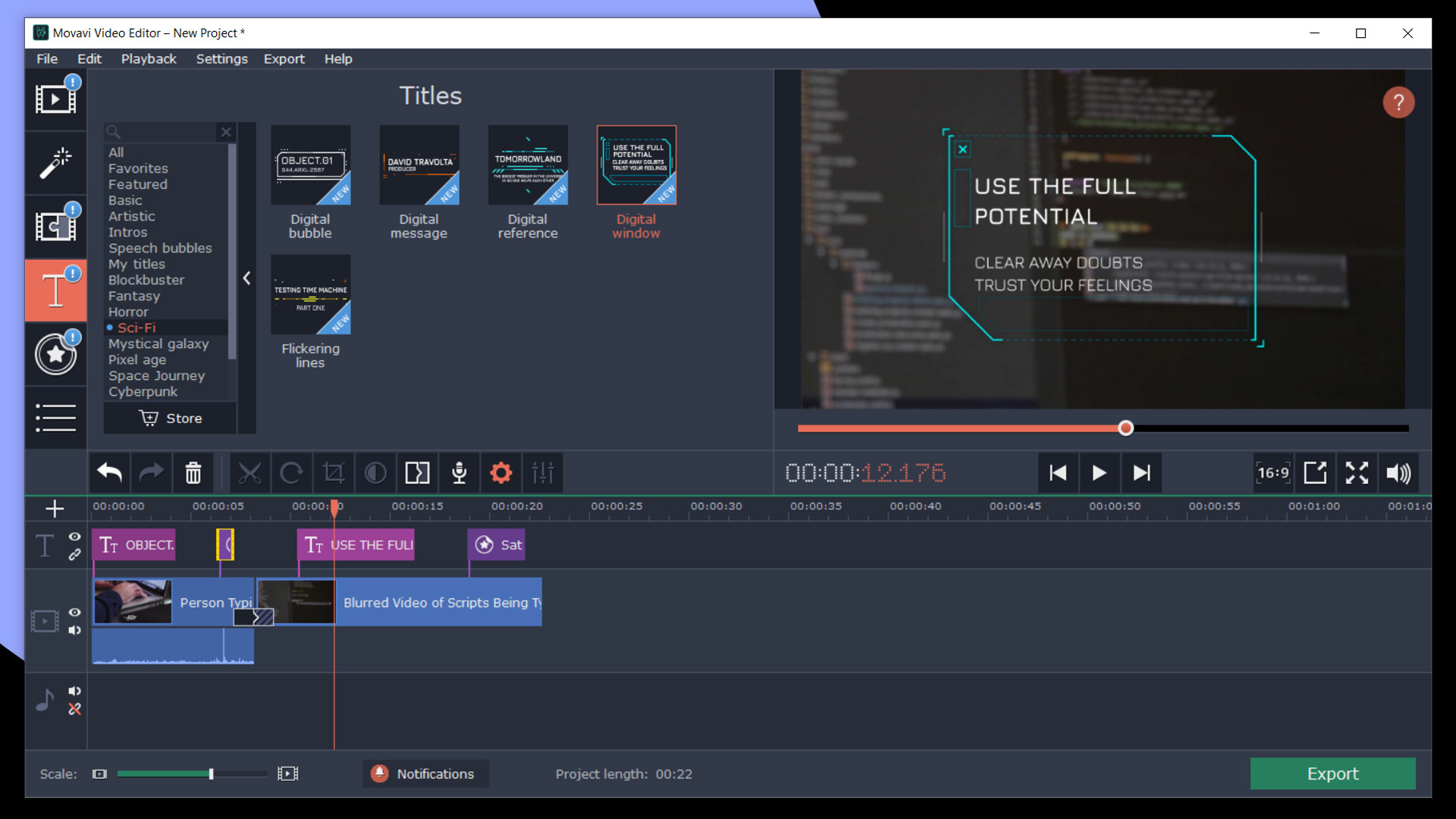 Movavi Video Editor Plus 2020 Effects - Cinematic Set screenshot